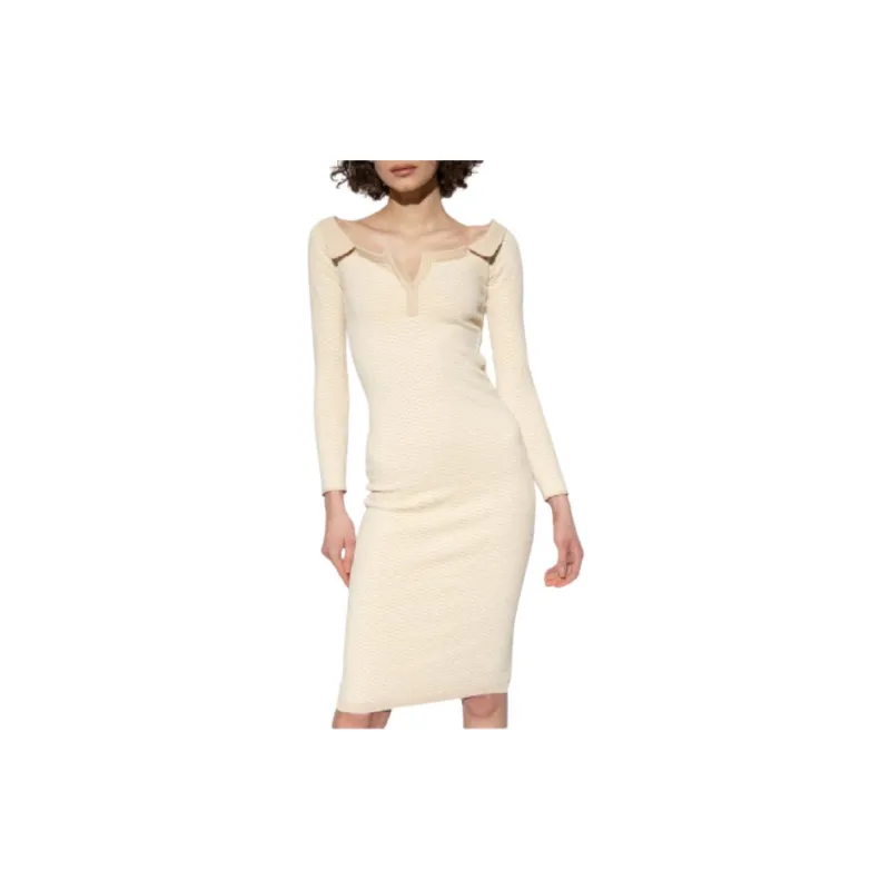 Jacquemus Long-Sleeved Dresses Women's Beige-2