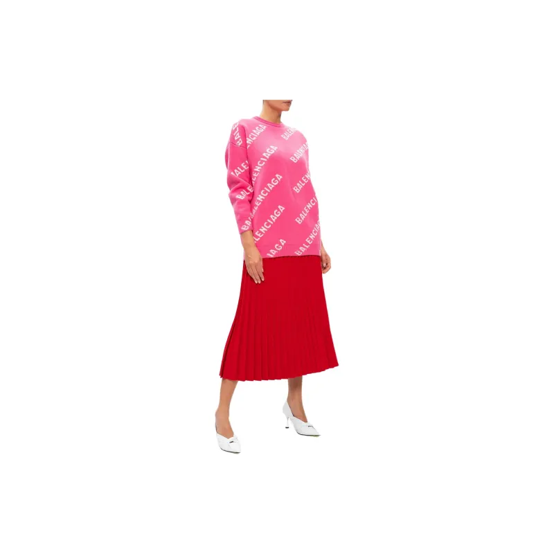 Balenciaga Casual Long Skirts Regular Fit Women's Red-1