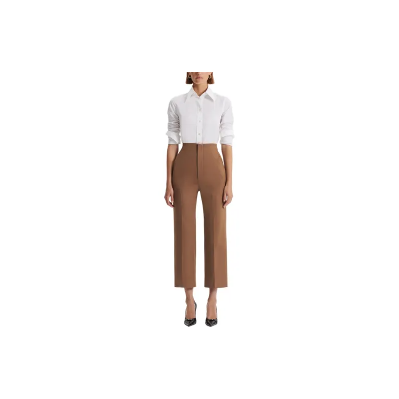 SCANLAN THEODORE Mercerised Cotton Trouser Suit Trouser Women's Camel/Camel-1