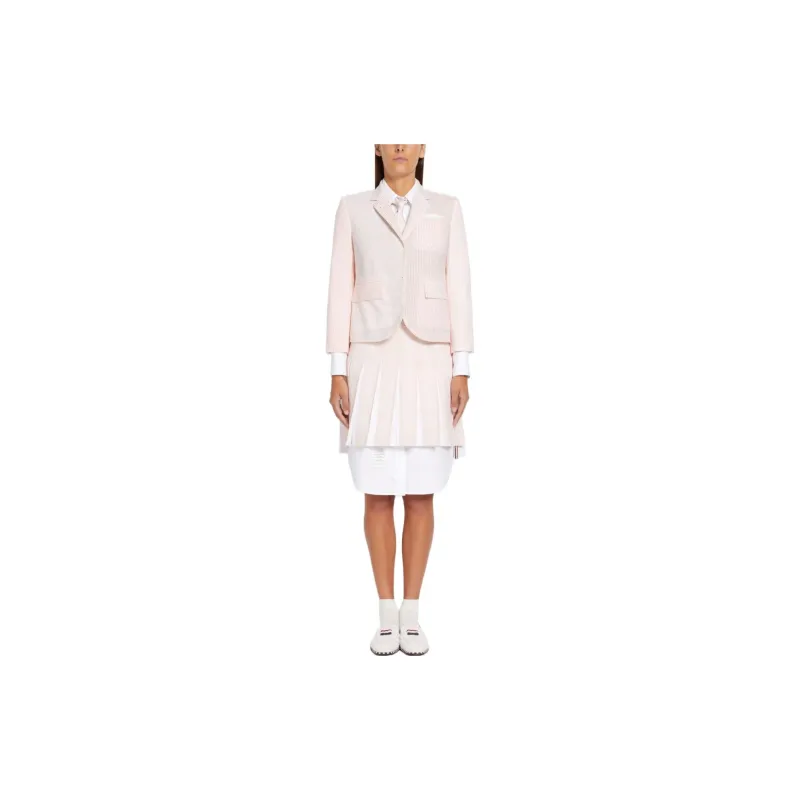 THOM BROWNE Striped Pleated Skirt-3