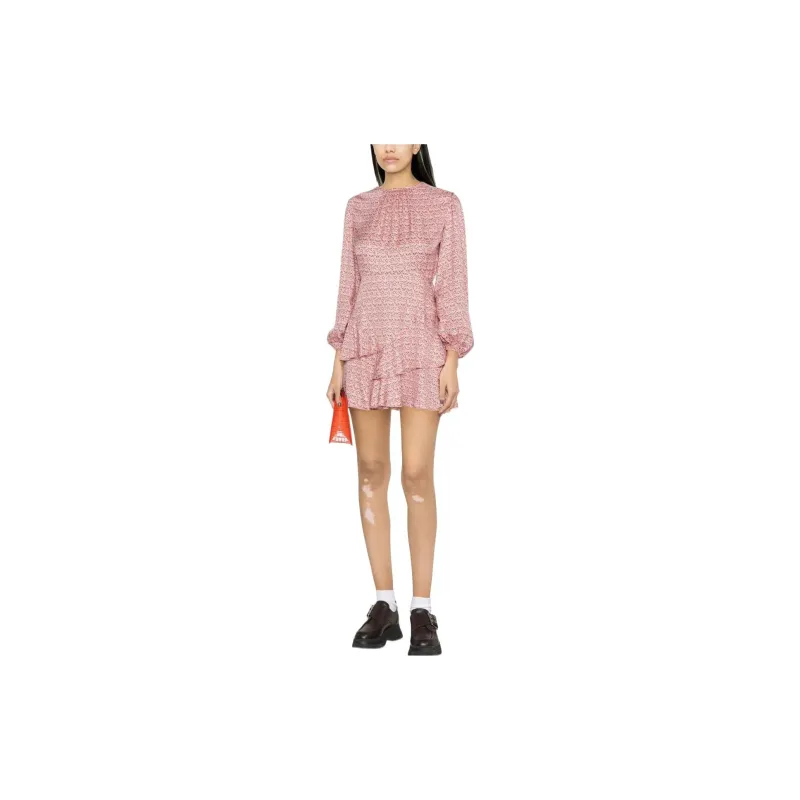 Maje Long Sleeved Dresses Women's Pink-1