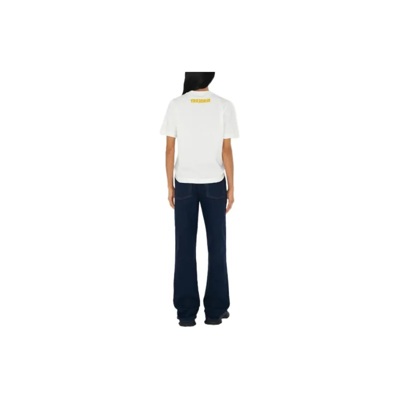 Burberry Logo Printed Crewneck T-Shirt-4