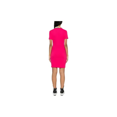 VERSACE JEANS Short-Sleeved Dresses Women's Fuchsia