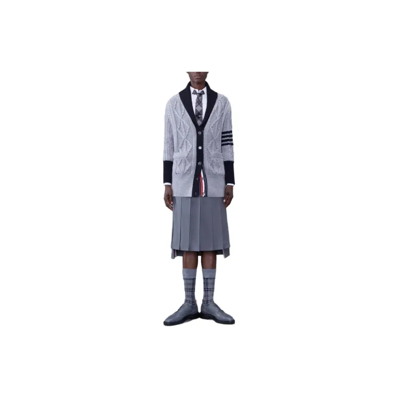 THOM BROWNE Signature 4 bar Stripe Cardigan-3