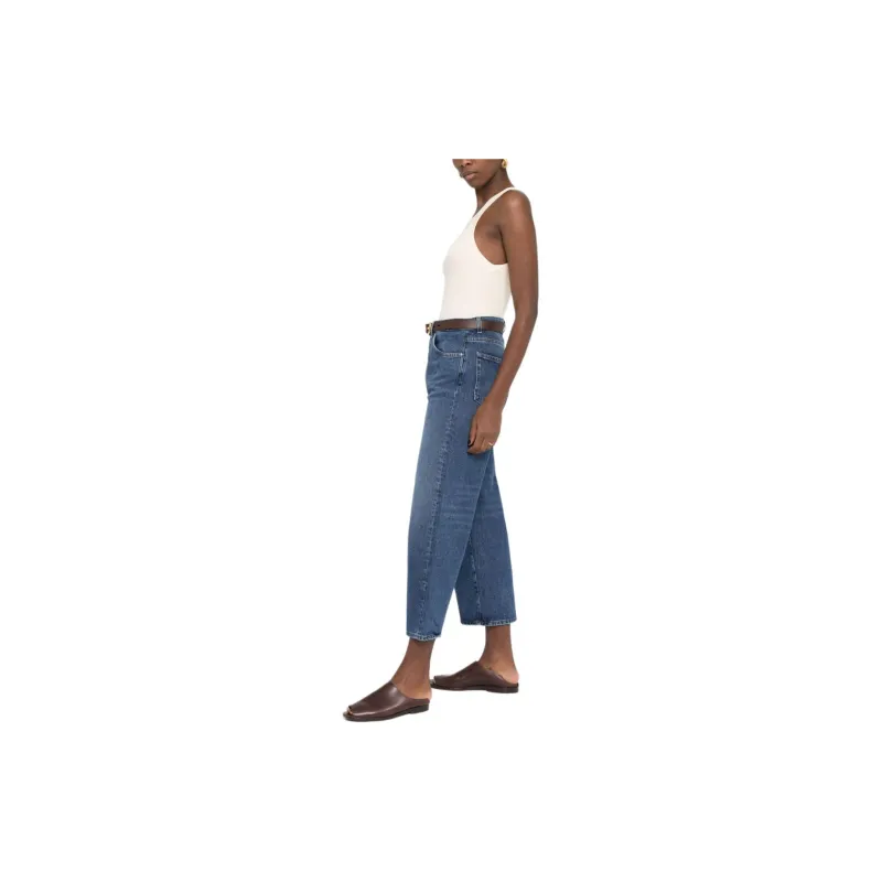 TOTEME Cropped Wide Leg Jeans-6