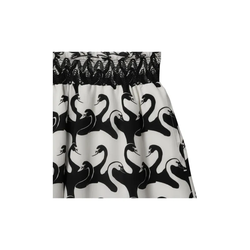Burberry Casual Shorts Women's Black White-5