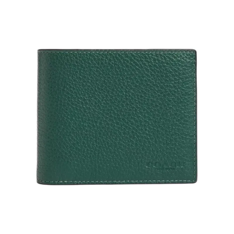 COACH 3 IN 1 Wallet Leather Wallet Mini Unisex Emerald Green-0