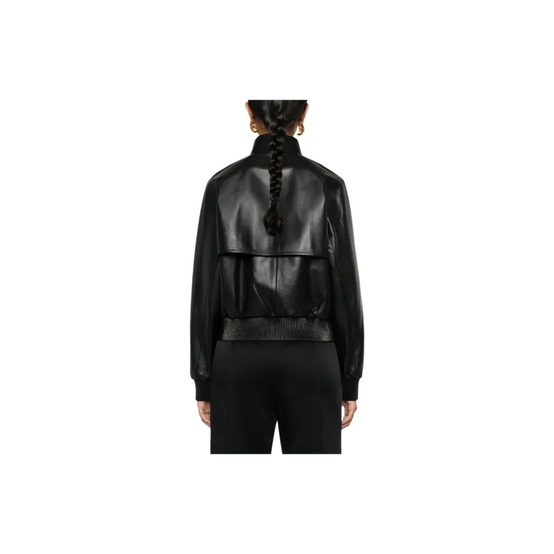 FERRAGAMO SS24 Leather Jacket Women's Black-2