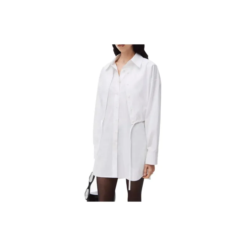 Alexander Wang SS24 Long-Sleeved Dresses Women's White-1