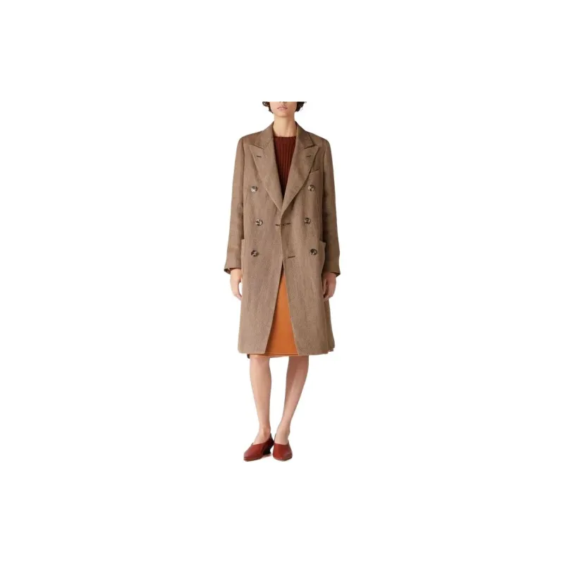 Loro Piana Herwin Coat Coats Women's Brown-2