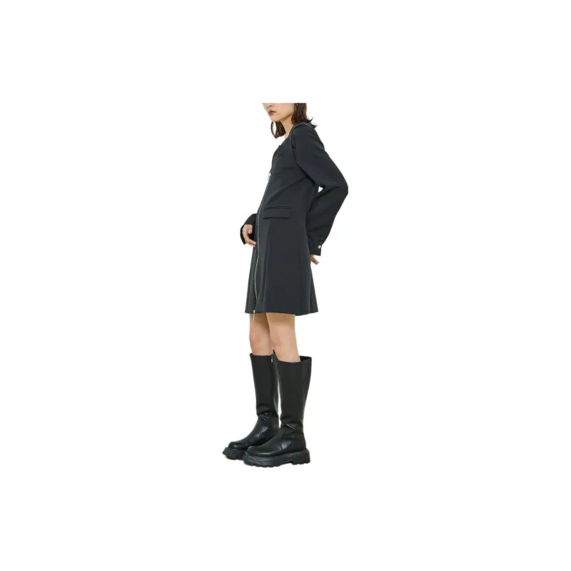 UNITED TOKYO Long Sleeved Dresses Women's Black-4