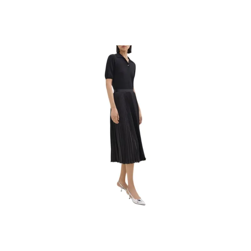 THEORY Casual Long Skirts Women's Black-4