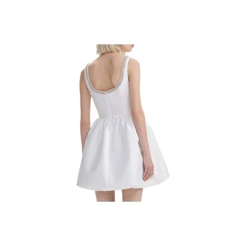 Self portrait Taffeta Flared Mini Dress-2