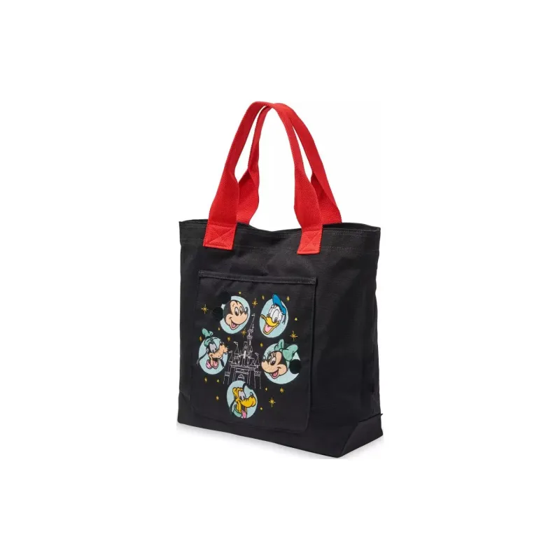 Disney 100% Cotton Tote Bag Shopping Bag Handbag Unisex Black-1