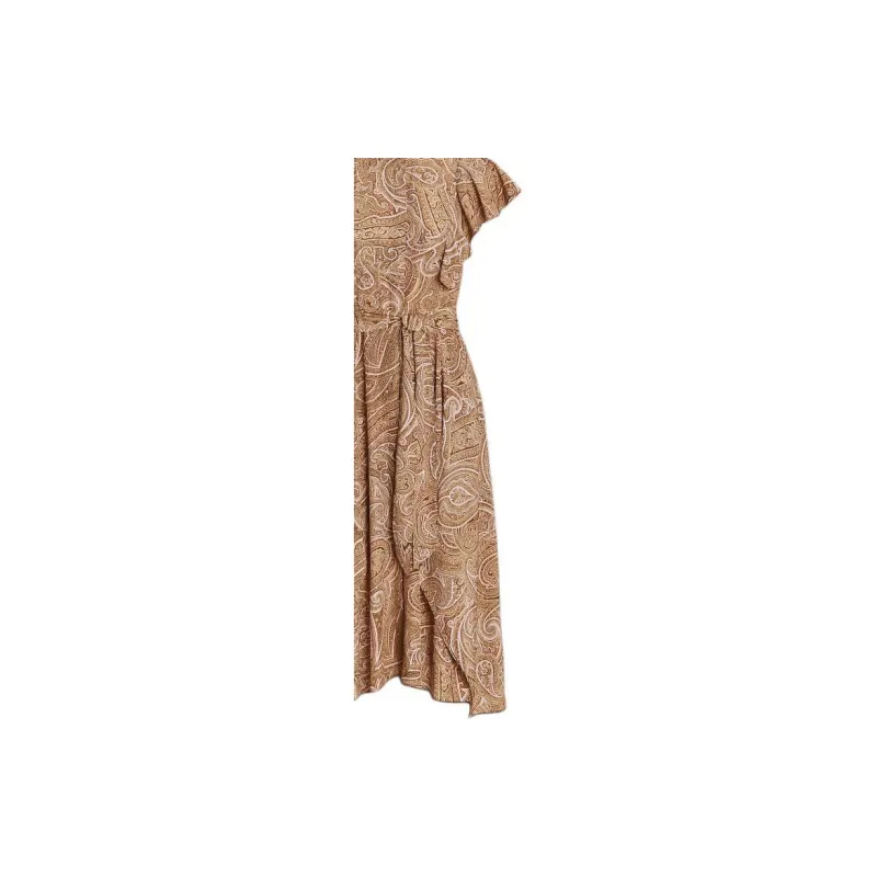 Polo Ralph Lauren SS24 Short Sleeved Dress Women's Brown Yellow-4