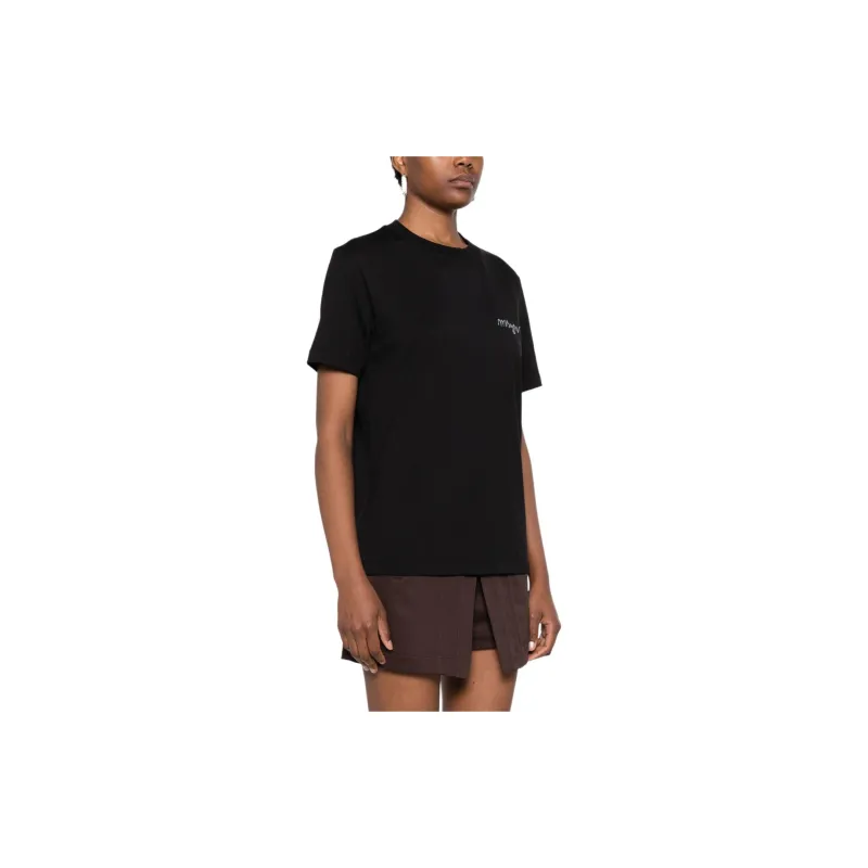 MSGM Logo Embroidered Crewneck T Shirt-3