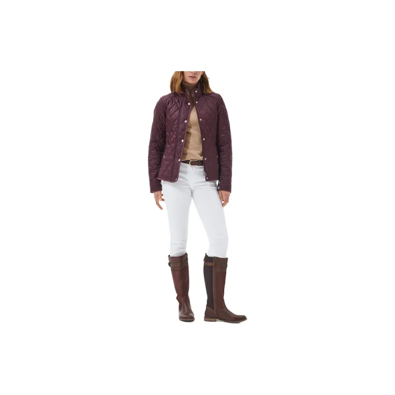 BARBOUR SS24 Barbour Yarrow Quilted Jacket Jackets Coats Women's Burgundy-2
