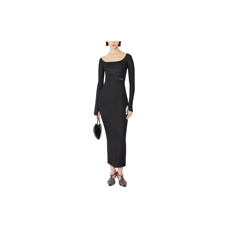 Alaia Long-Sleeved Dresses Women's Black-2