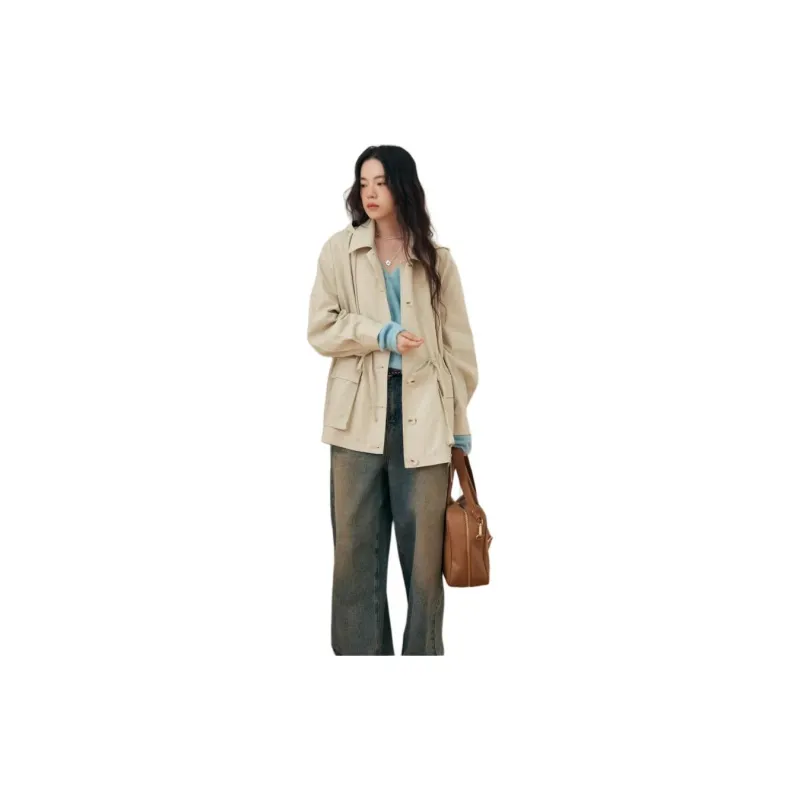 BLUEerror Trench Coats Women's-1