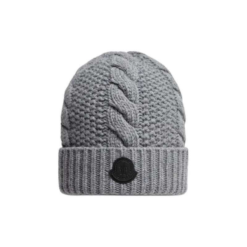 Moncler Wool Beanies Men's Gray-0
