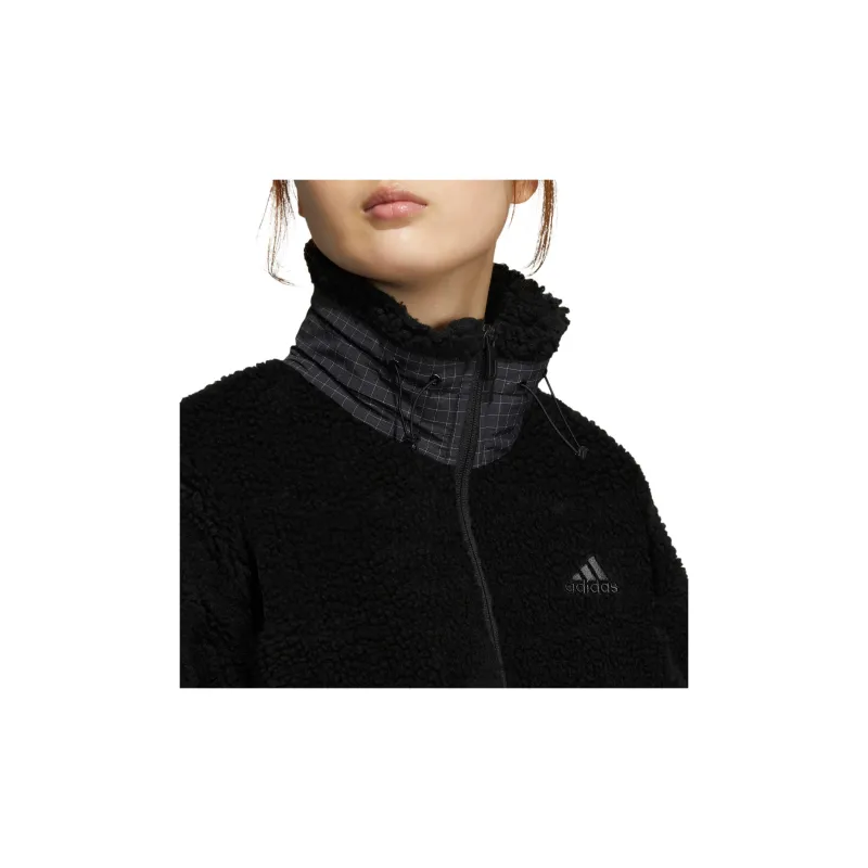 Adidas Velvet feel Coat Women's Black-4