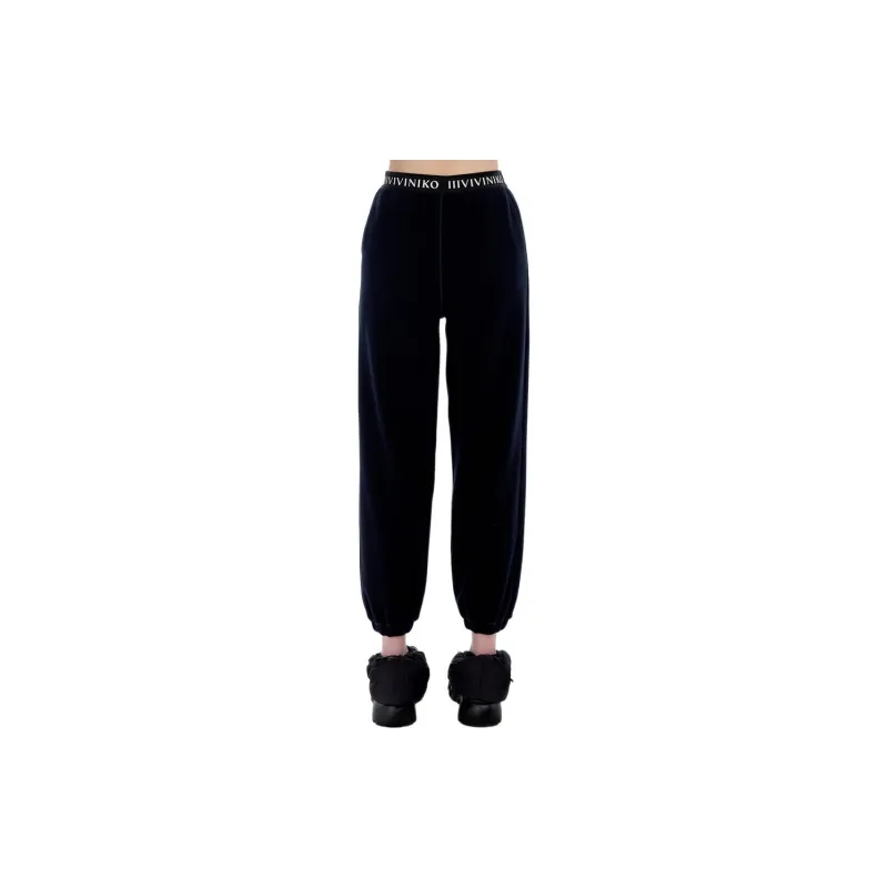 III VIVINIKO Knitted Sweatpants Women's Black-3