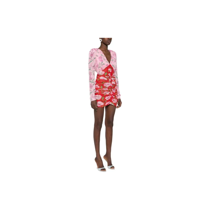 Rotate Sequin-Embellished Flower Printed Mini Dress-3