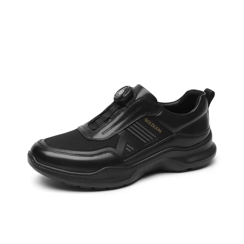 GOLDLION Non slip Lightweight Low Top Casual Shoes Men's Black-1