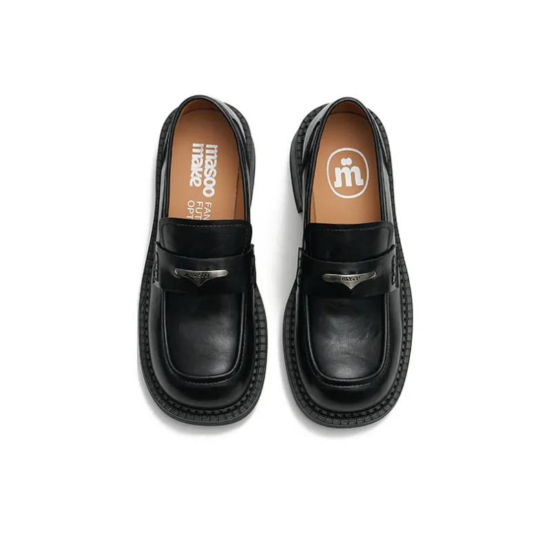 MASOOMAKE Loafers Women's Ink Black/Chestnut Shell Brown-3