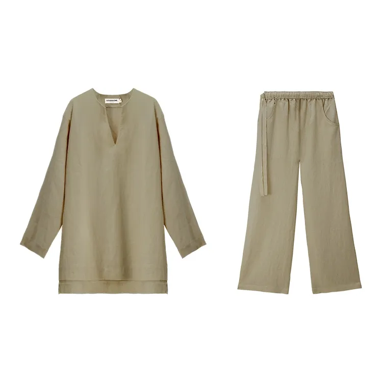 CICADAHOME Border God Pajama Set Men's White Tea Brown-0