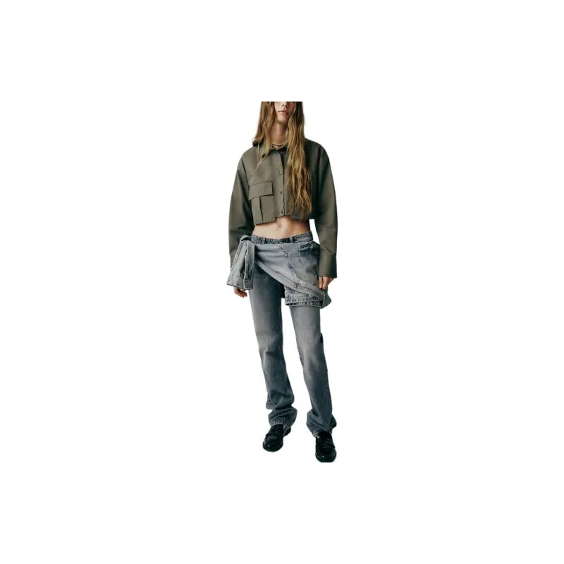 ZARA Shirts Women's Dark Khaki-2