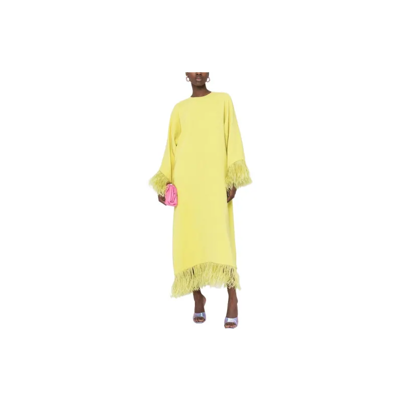 Valentino Long-Sleeved Dresses Women's Yellow-3