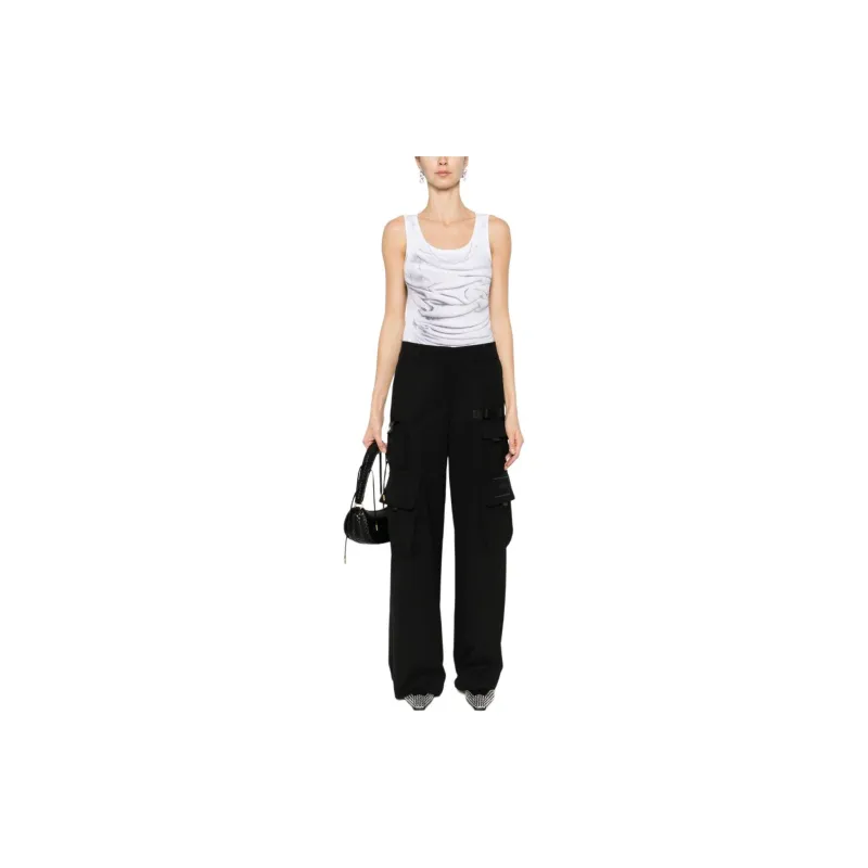 OFF WHITE Wo Gab Toybox Straight Leg Trousers-1