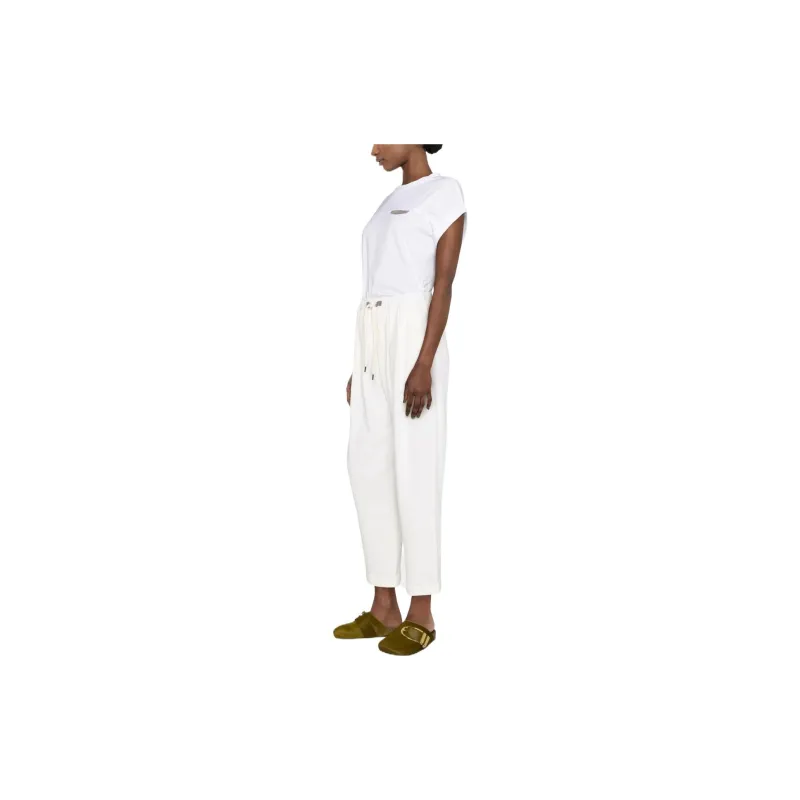BALMAIN Knitted Sweatpants Women's White-3