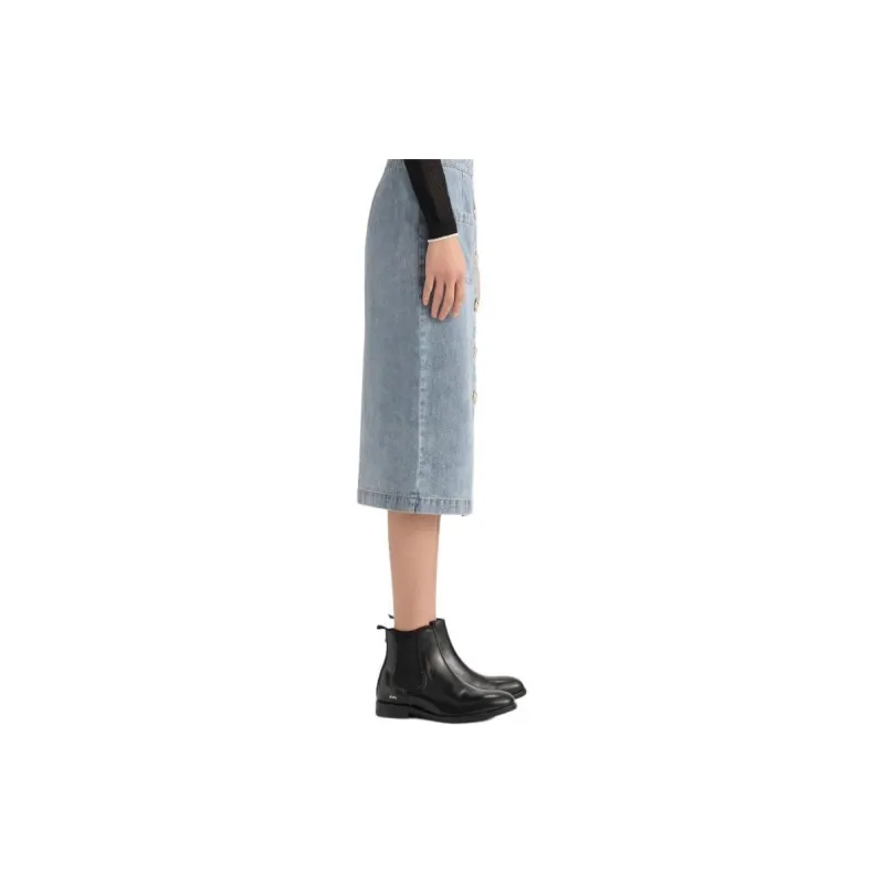 KARL LAGERFELD Casual Long Skirt Women's Blue-3