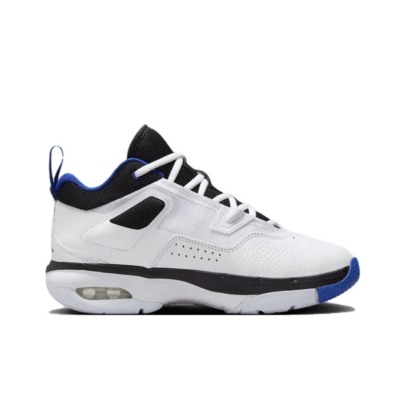 Jordan Stay Loyal Cushioning Lightweight Mid Top Children's Basketball Shoes White Black Teenagers-1