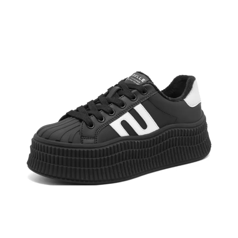 BELLE Anti Slip And Wear Resistant Lightweight Height Increasing Low Top Skateboard Shoes Women's-40