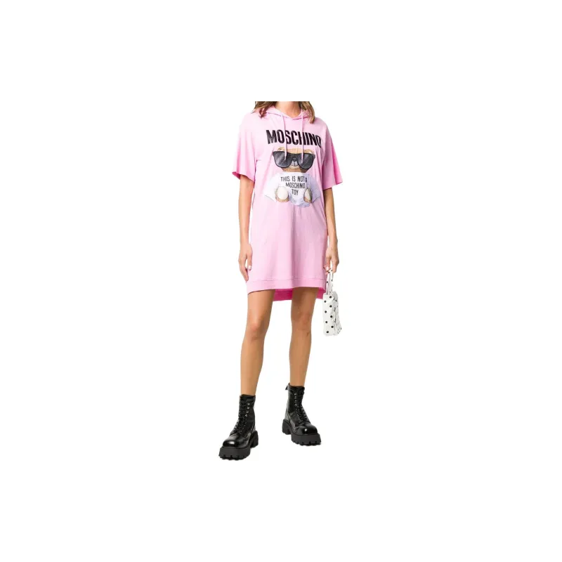 MOSCHINO Short Sleeved Dresses Women's Pink-1