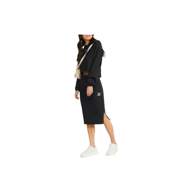 PUMA CLASSICS Casual Long Skirts Women's Black-3