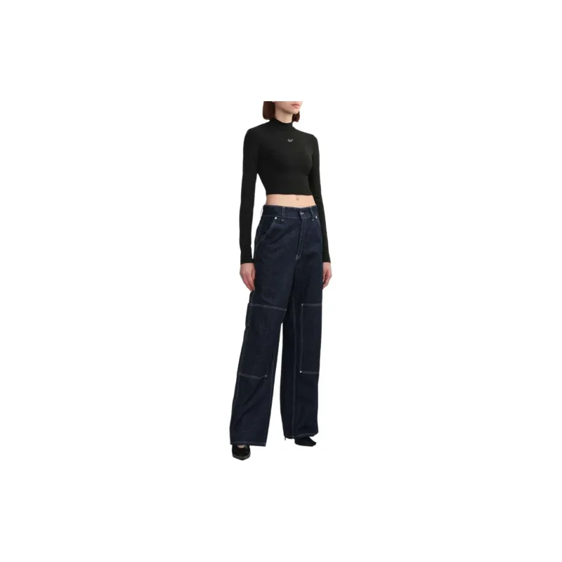 Stella McCartney Logo Detailed Wide Leg Jeans-2