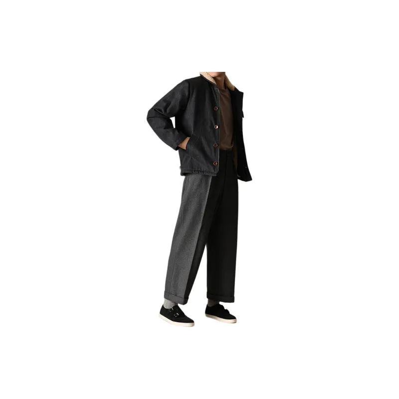 Hacikis Denim Jacket Men's Deep Navy Blue-1