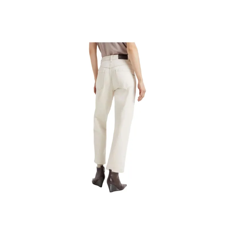 Brunello Cucinelli Logo Patch Cropped Jeans-3