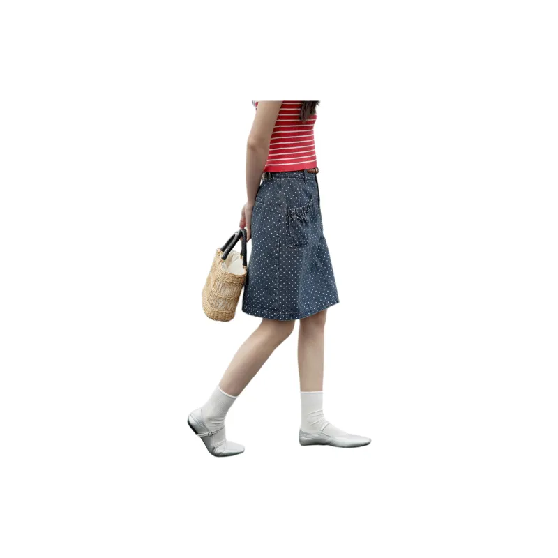 SOLIGHTER Denim Short Skirts Women's-2