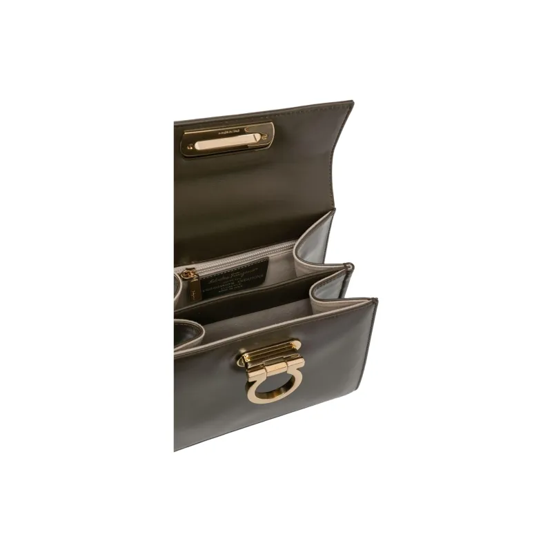 FERRAGAMO Calfskin Shoulder Bag, Crossbody Bag, Handbag Small Size Women's Dark Green-2