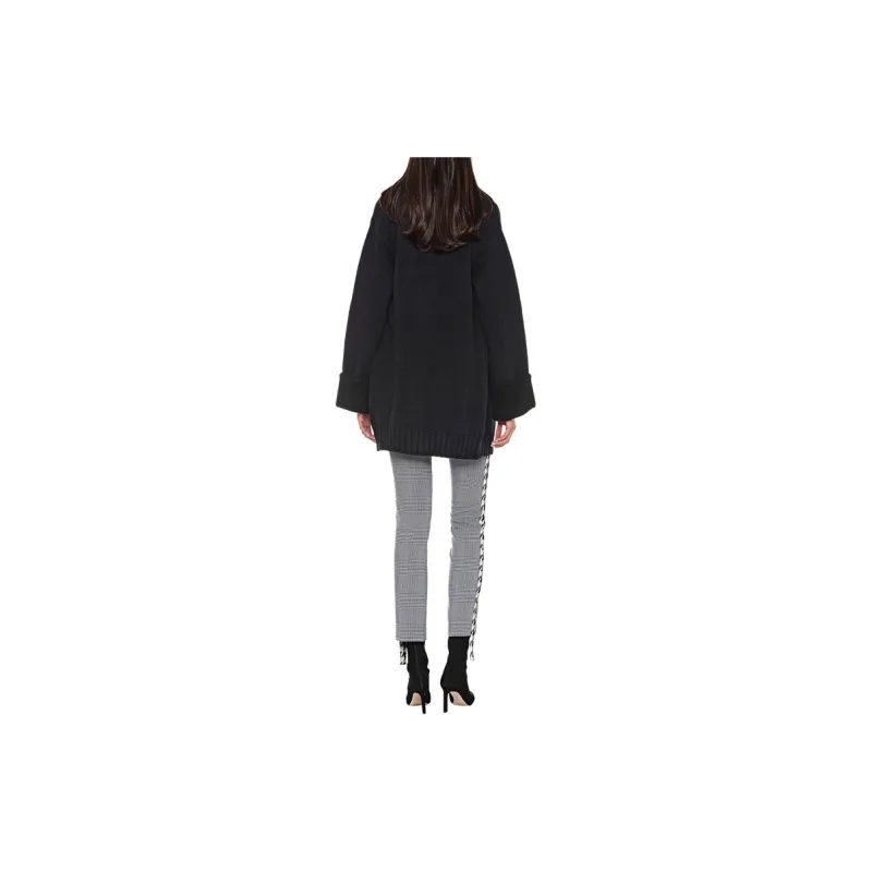 OFF WHITE Logo Cuff Knit Cargigan Sweater Black/White-3