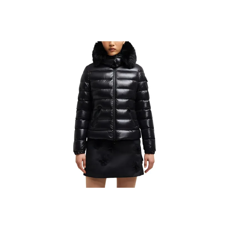 Moncler Logo Patch Hooded Down Coat-1