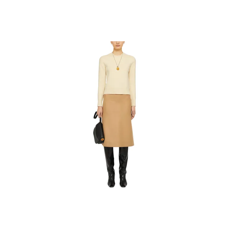 JIL SANDER Wool A line Midi Skirt-1