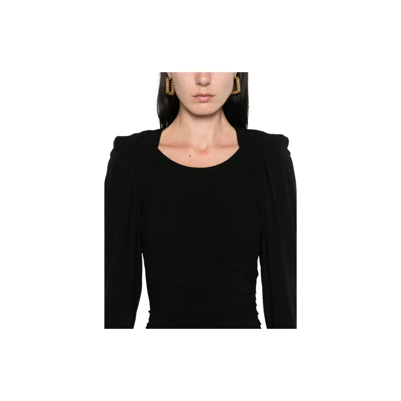 Elisabetta Franchi Side Zip Jersey Midi Dress-4