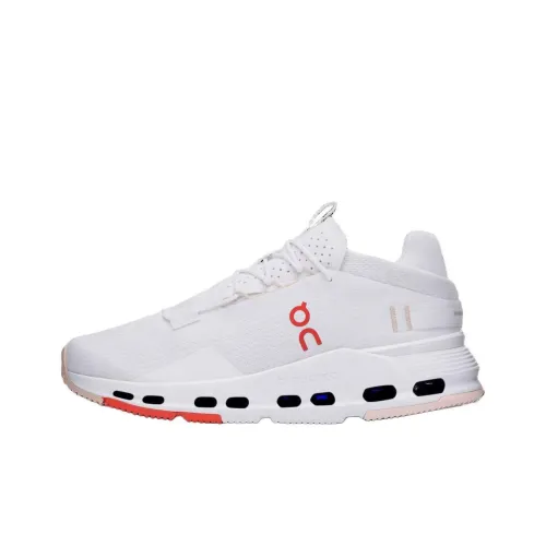 On Cloudnova Running Shoes Women's Low-Top White