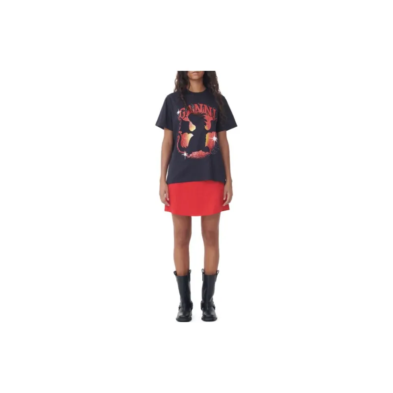 GANNI SS24 T Shirt Women's Dark Gray-2